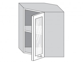1.60.3у Шкаф настенный (h=720) угловой на 600мм со стекл. дверцей в Чайковском - chajkovskij.magazin-mebel74.ru | фото