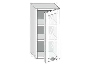 19.40.3 Шкаф настенный (h=913) на 400мм с 1-ой стекл. дверцей в Чайковском - chajkovskij.magazin-mebel74.ru | фото