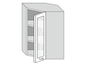19.60.3у Шкаф настенный (h=913) угловой на 600мм со стекл. дверцей в Чайковском - chajkovskij.magazin-mebel74.ru | фото