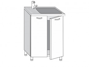 2.60.2мн Шкаф-стол на 600мм под накладную мойку с 2-мя дверцами в Чайковском - chajkovskij.magazin-mebel74.ru | фото