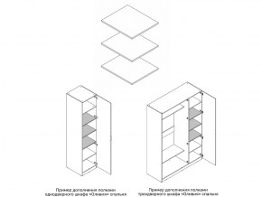 Комплект полок шкафа 1 дверного или 3 дверного в Чайковском - chajkovskij.magazin-mebel74.ru | фото