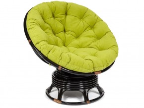 Кресло-качалка Papasan w 23/01 B с подушкой Antique brown, флок Олива в Чайковском - chajkovskij.magazin-mebel74.ru | фото