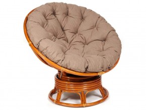 Кресло-качалка Papasan w 23/01 B с подушкой Cognac, экошерсть Коричневый в Чайковском - chajkovskij.magazin-mebel74.ru | фото