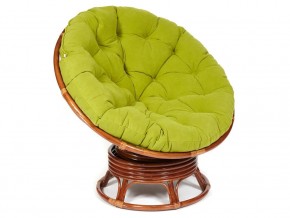 Кресло-качалка Papasan w 23/01 B с подушкой Pecan, флок Олива в Чайковском - chajkovskij.magazin-mebel74.ru | фото