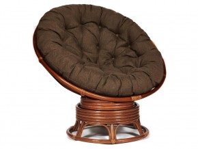 Кресло-качалка Papasan w 23/01 B с подушкой Pecan, ткань Коричневый в Чайковском - chajkovskij.magazin-mebel74.ru | фото