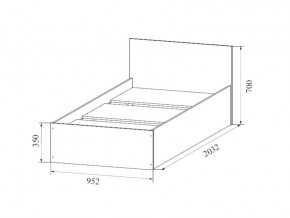 Кровать одинарная (Без матраца 0,9*2,0) в Чайковском - chajkovskij.magazin-mebel74.ru | фото