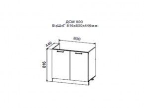 Шкаф нижний ДСМ800 под мойку в Чайковском - chajkovskij.magazin-mebel74.ru | фото